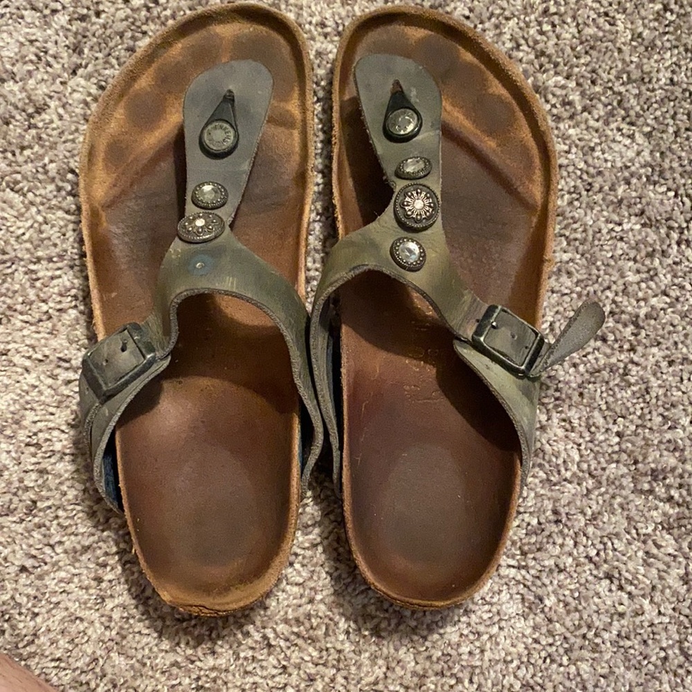 well loved t strap birkenstocks